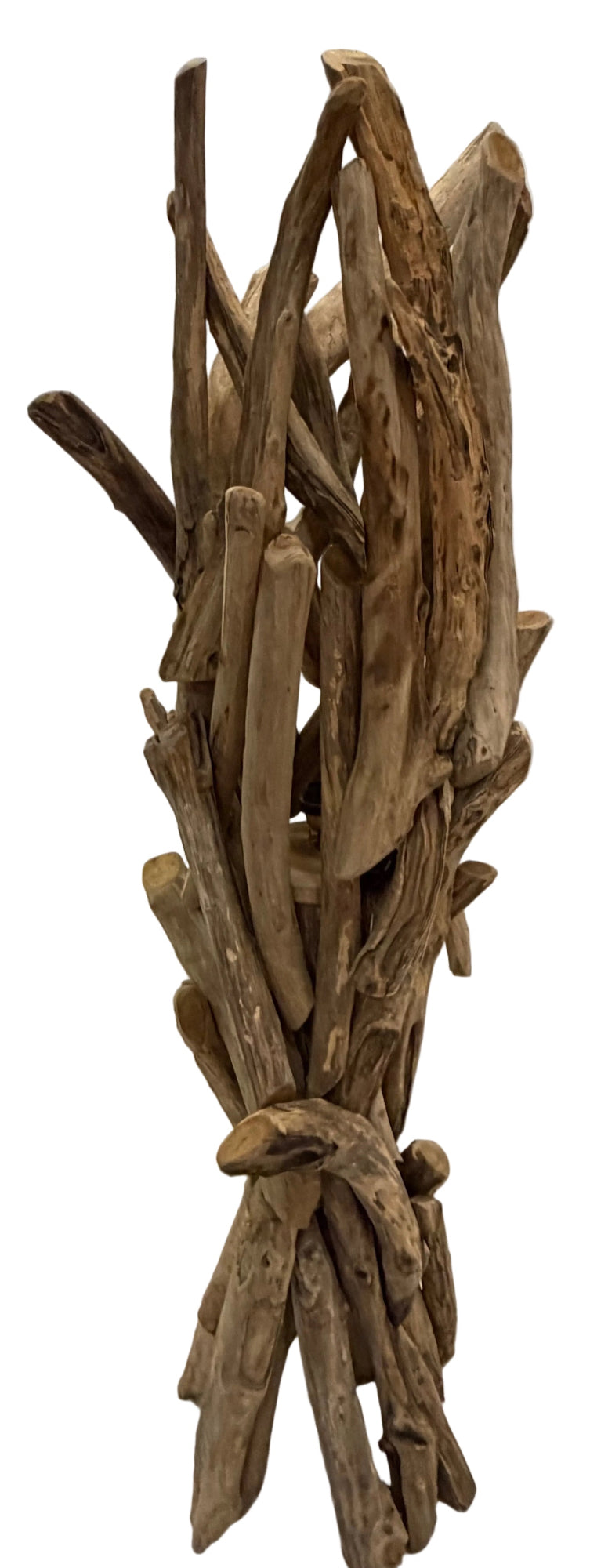 Freestanding Driftwood Sculpture with Central Light Fitting