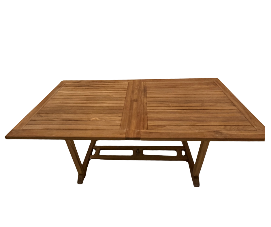 Teak Folding Rectangular Dining Table