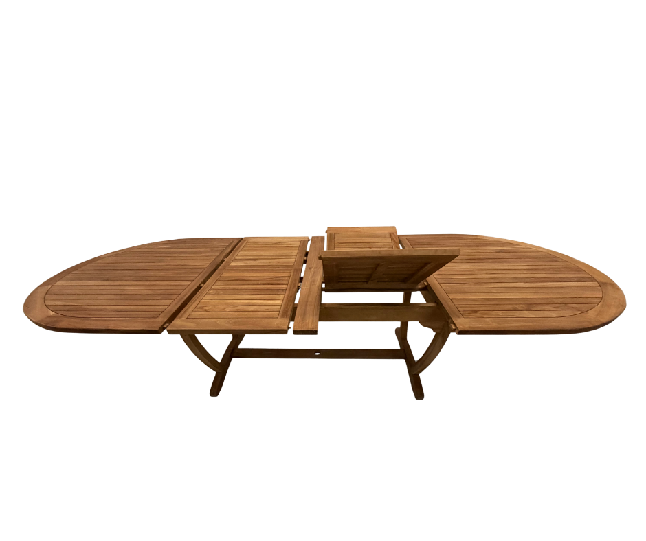 Teak Folding Oval Dining Table