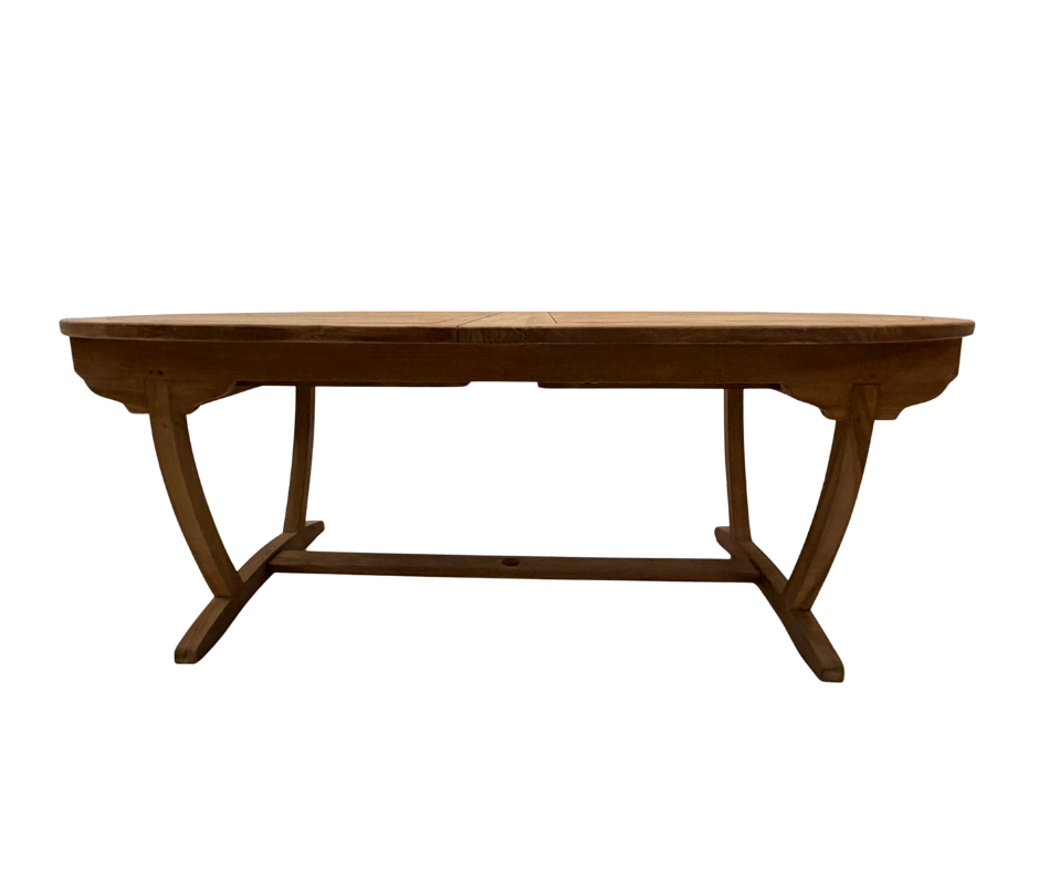 Teak Folding Oval Dining Table
