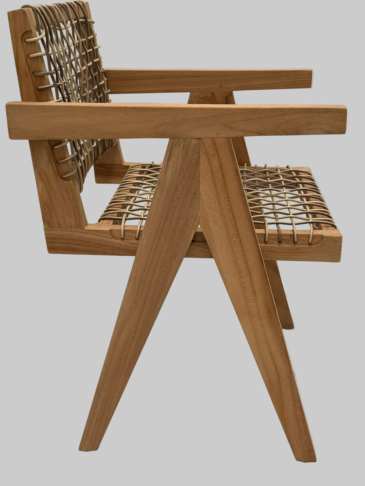 Dining Arm Chair with open woven seat
