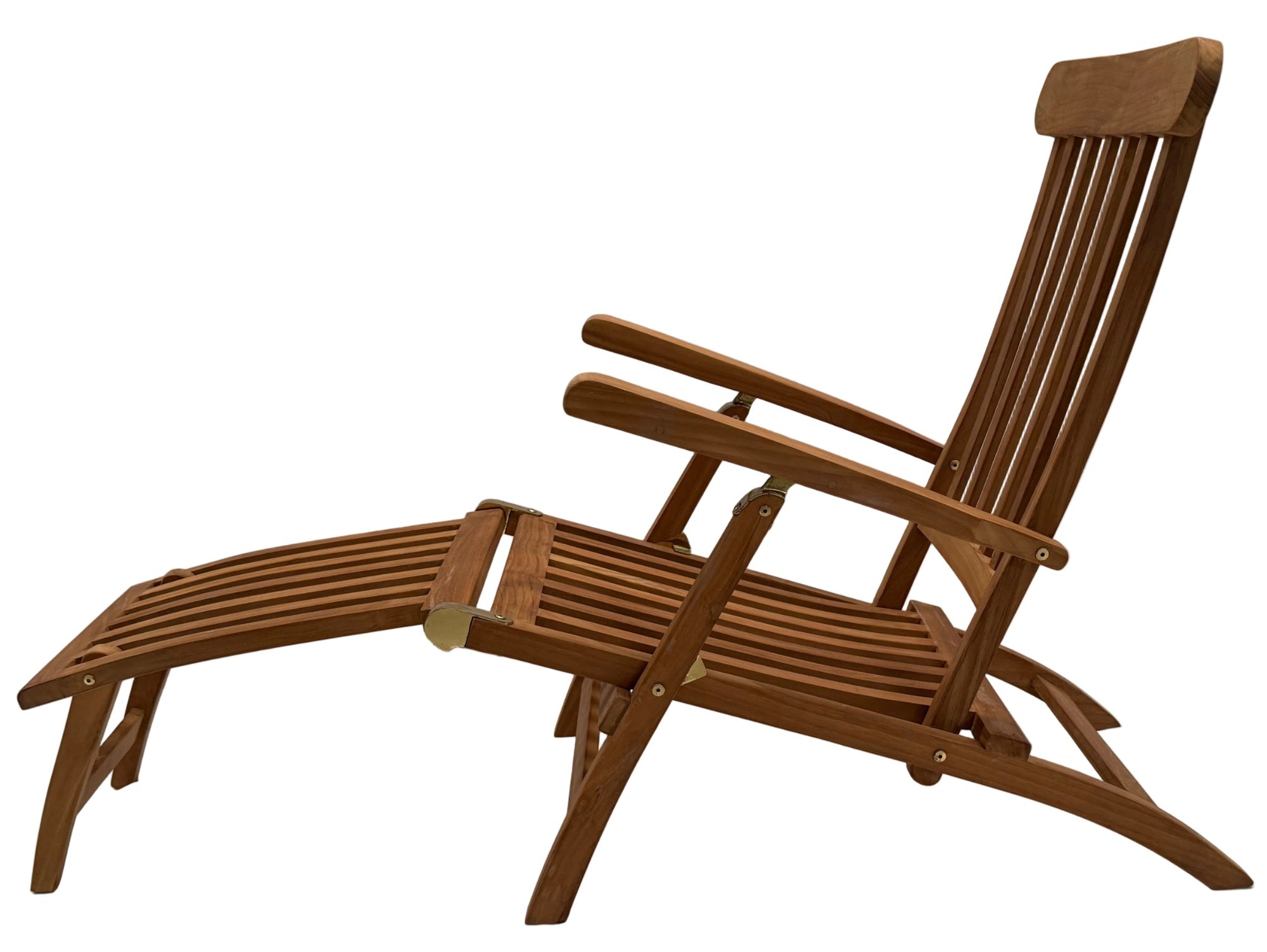 Foldable Slatted Teak Sun Lounger