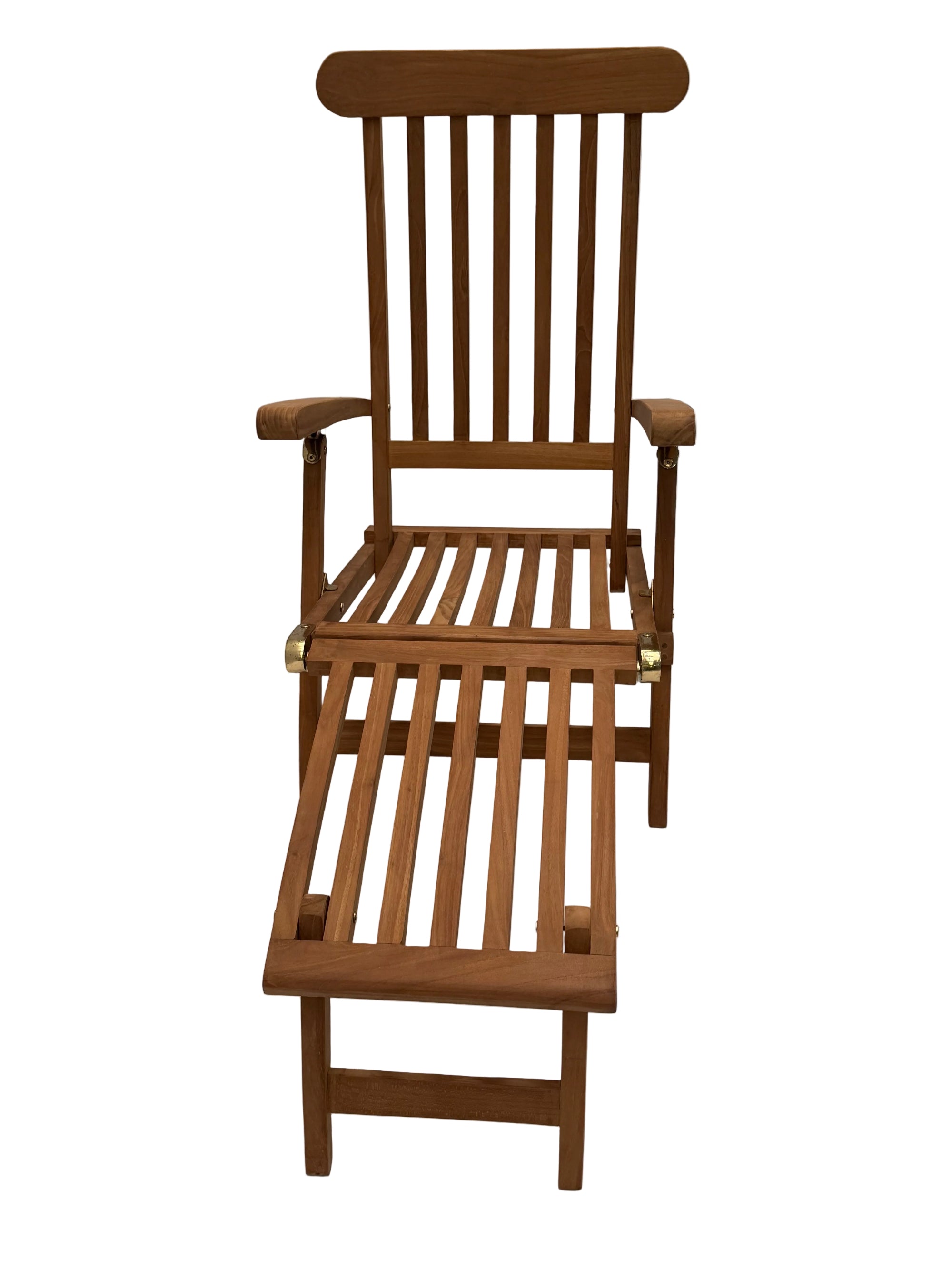 Foldable Slatted Teak Sun Lounger