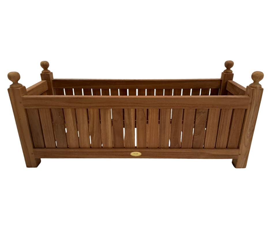 Teak Oblong Wooden Planter