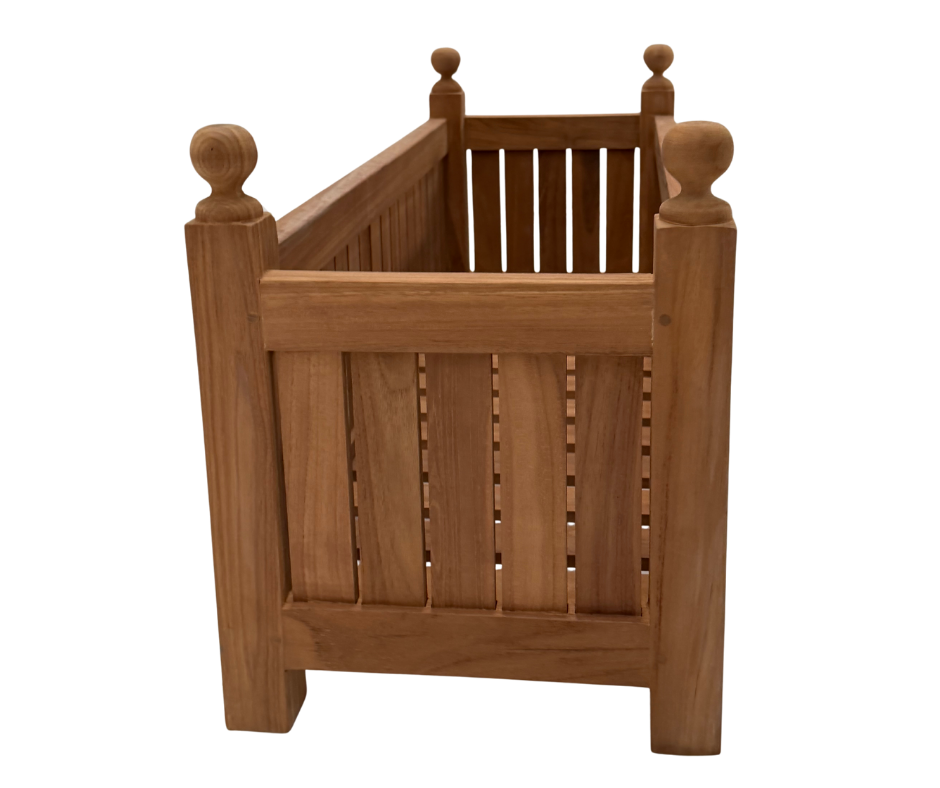 Teak Oblong Wooden Planter