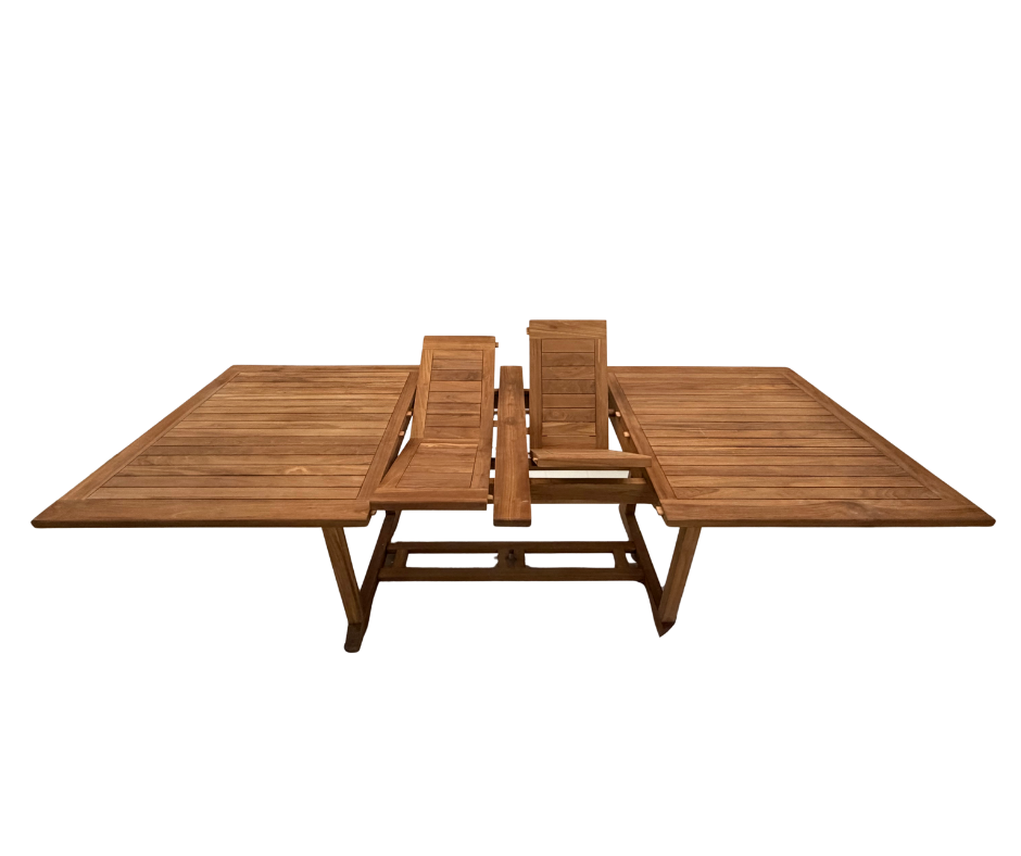 Teak Expanding Rectangular Dining Table
